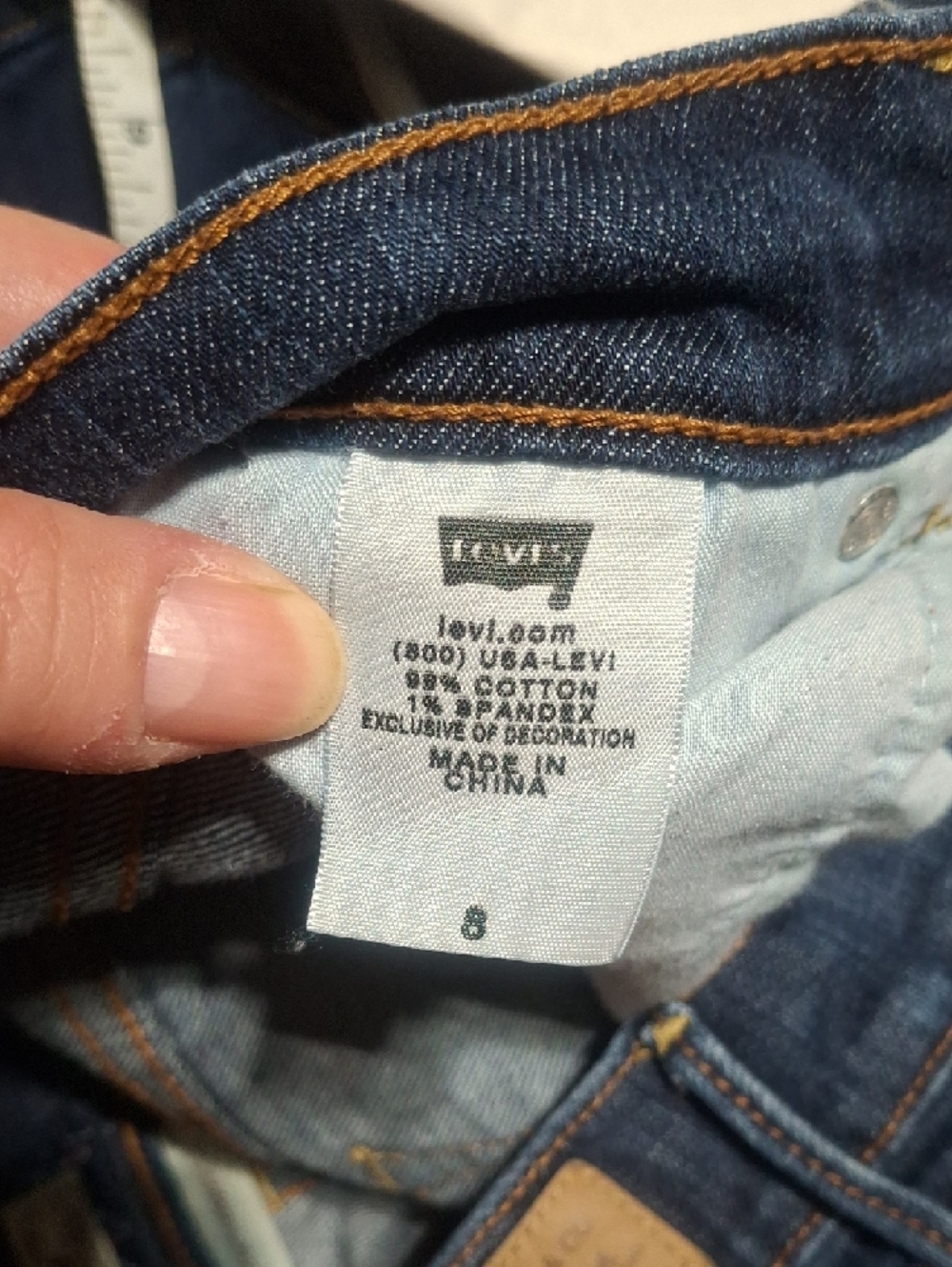 Levi's Dark Blue Ankle Jeans - Picture 8 of 8